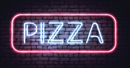 neonskylt pizza